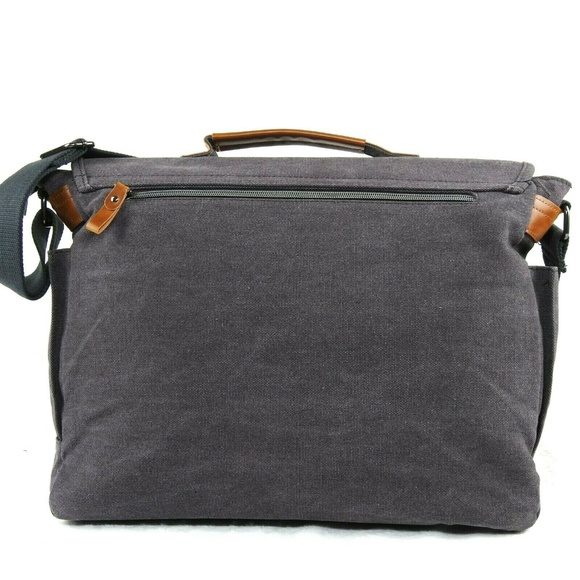 Estarer Messenger Bag Canvas Faux Leather - Picture 3 of 8